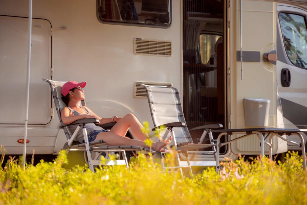 Family vacationing at one of North Dakota's RV Parks